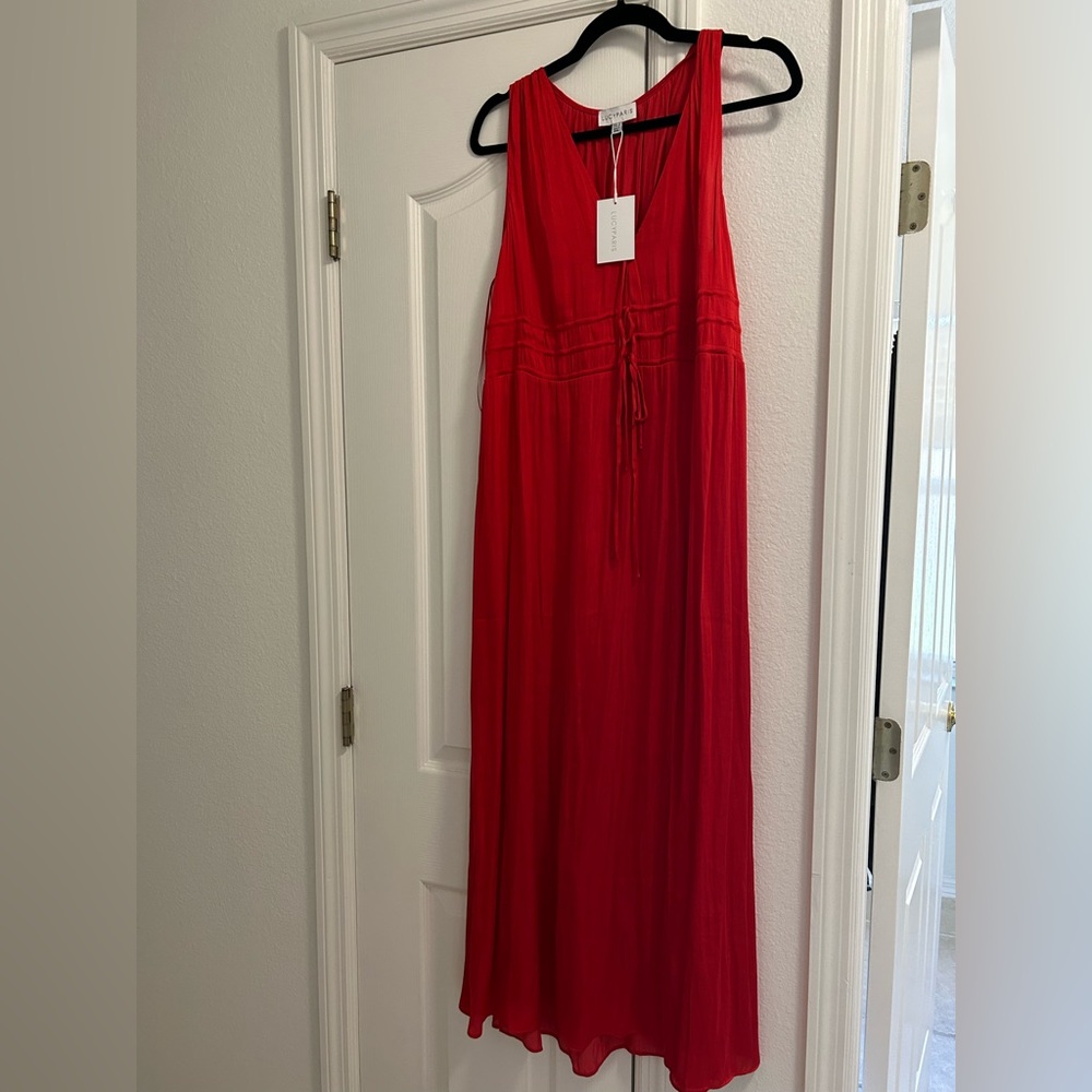 Lucy Paris Vibrant Red Maxi Dress new with tags small